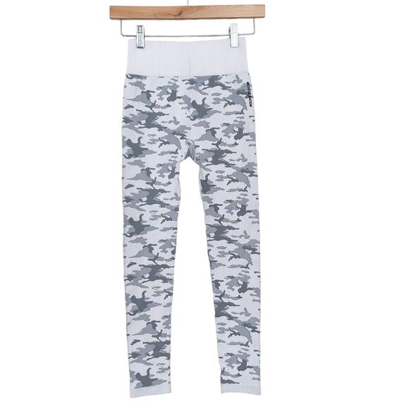 Muscle Nation Gray Camo Seamless Leggings Sz S - Picture 1 of 5